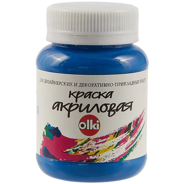 Акриловая синяя краска olki, 100 мл 252100 — 1