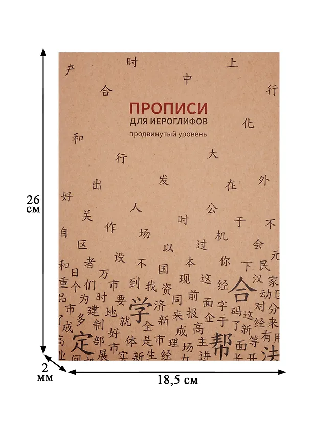 Тетрадь для записи иероглифов «Прописи», 16 листов в клетку, В5 - Шанс 253267 — 3