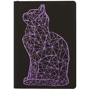 Книга для записей в линейку «Starlight. Кошка», B6, 80 листов + 48 наклеек