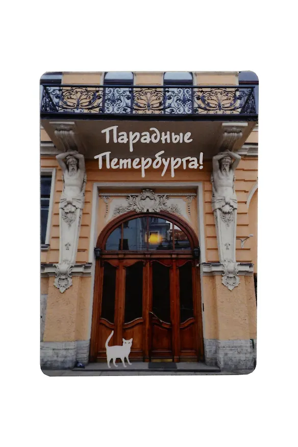 Магнит СПб  Парадные Петербурга (коричневая) (фото) (9х6,5) (винил) (МВ2020-026) 2782491 — 1