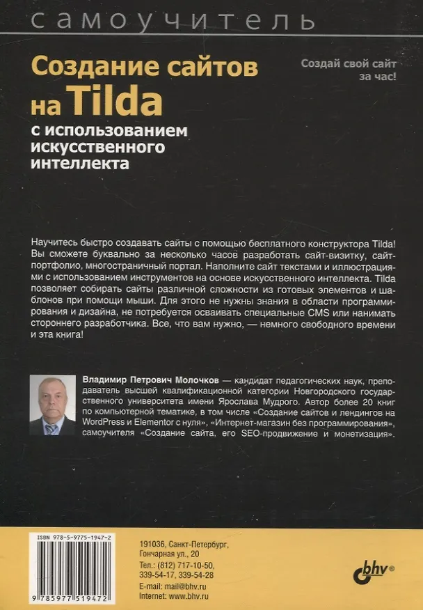 Книга Создание сайтов на Tilda с использованием искусственного интеллекта (Владимир Молочков) — 2