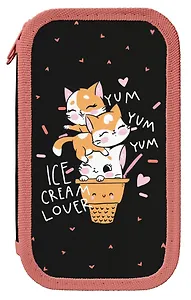 Пенал 2 отделения "Котопончик" 19*10,5 см