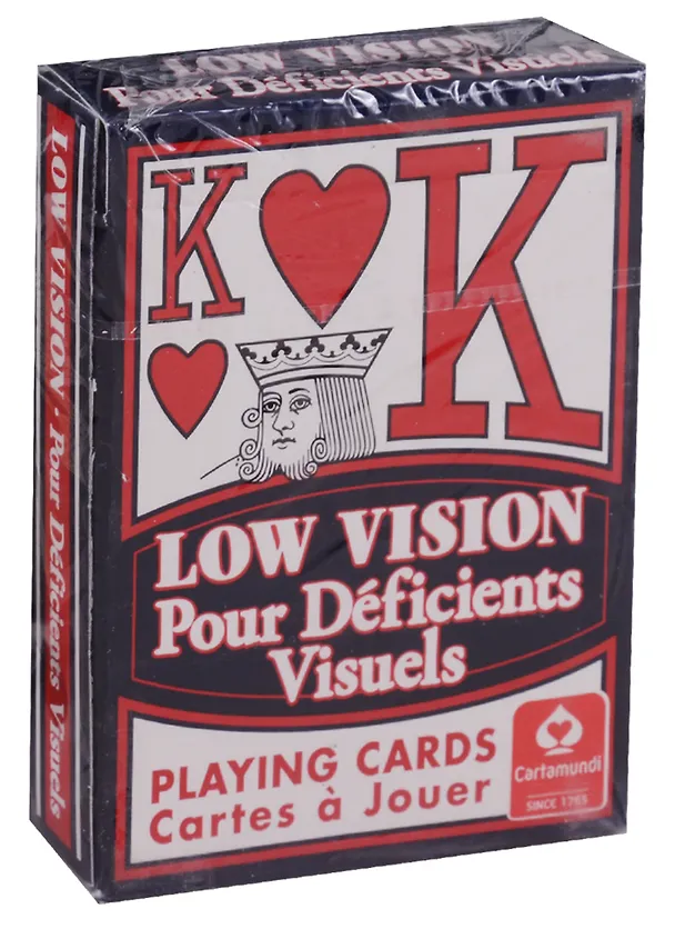 Книга Таро Аввалон, Low Vision Игральные карты (карты+инструкция на англ. яз.) (коробка) () — 1