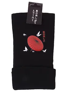 Перчатки без пальцев Аниме Японский зонтик и бабочки (текстиль) (15х8,5)