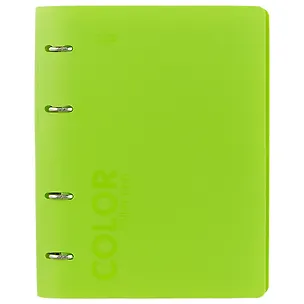 Тетрадь на кольцах «NEON GREEN» 120 листов в клетку, А5, сменный блок - Stila 236790