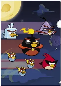 Папка-уголок А4 "ANGRY BIRDS" ассорти, Hatber