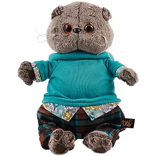 Мягкая игрушка Басик в штанах в клетку (19 см) 2928335