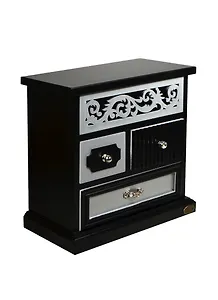 Шкатулка для украшений Шкафчик черно-белый (24х12,5х24) (186-130)