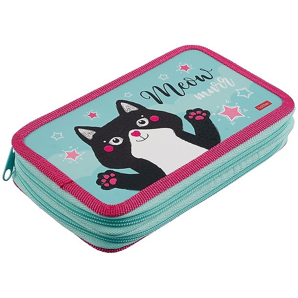 Пенал «MEOW-Смешной котик», 2 отделения, 19х11 см, Hatber 2894451 — 1