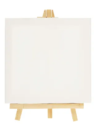 Холст на мольберте 8*8см, белый, в инд.уп. 3030019