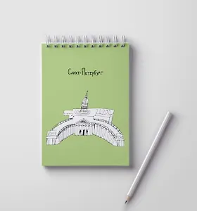 Блокнот Санкт-Петербург. Казанский собор, А5 (15*21 см), обложка картон, листы - бумага