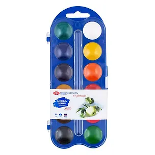 Краски акварельные 12цв "Я-Художник!", пласт.уп., ЗХК 2953012