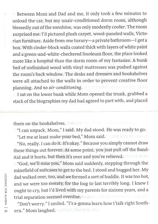Книга Looking for Alaska (Джон Грин) — 5