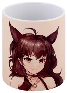 Кружка Аниме Девушка-шатенка (Сёдзё) (керамика) (330мл)