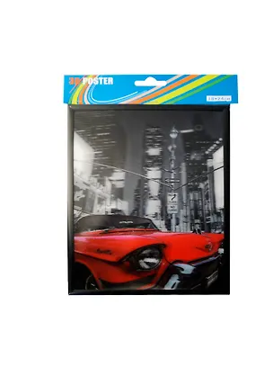 3D Постер Красная машина (1824EU3DB16) (18х24) 2402996