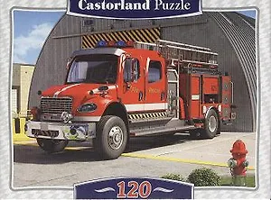 Пазл 120 В-12527 Пожарная машина (Castorland)