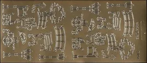 Контурные наклейки Парк миниатюр (2.3150) (лист) (зол.) (10х23см)