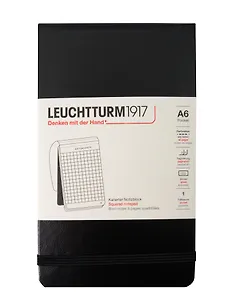 Записная книжка A6 92л кл. "Portrait Pocket" тв.обл., черный, Leuchtturm1917