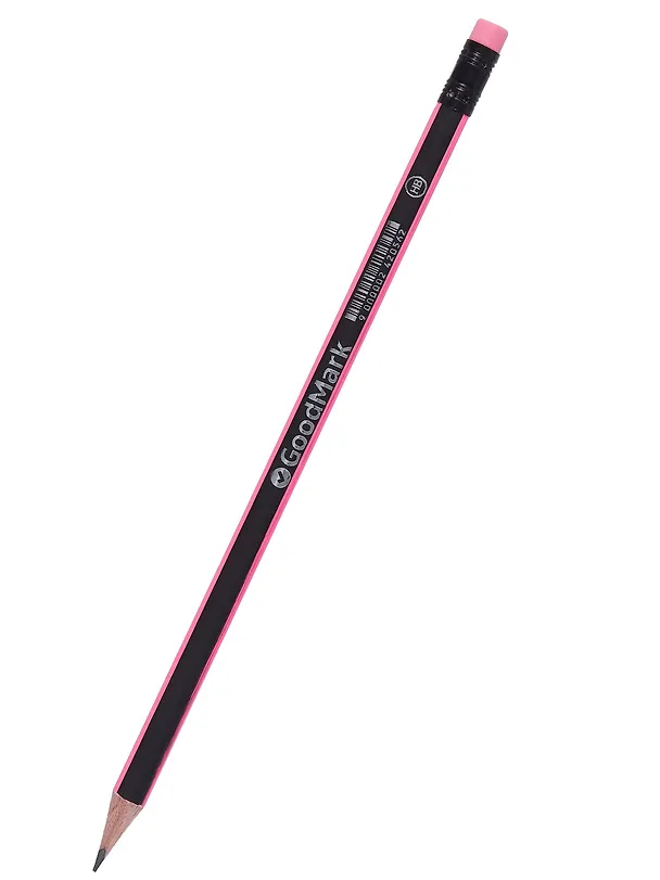 Карандаш GoodMark, Neon, чернографитный HB с ластиком, в ассортименте 242056 — 9