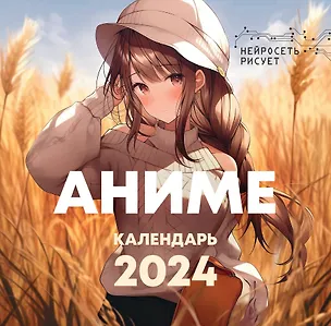 Календарь 2024г 290*290 "Аниме. Нейросеть рисует" настенный, на скрепке 2997442