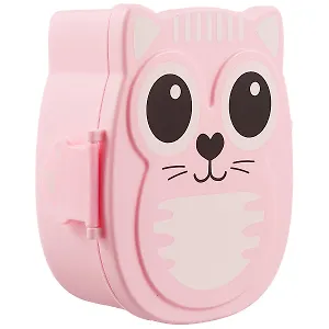 Ланч-бокс в форме котика (розовый) (пластик) (17х14)