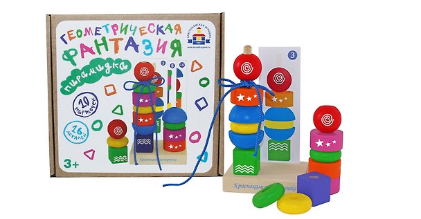 Развивающая игрушка «Пирамидка. Геометрическая фантазия», Краснокамская игрушка 3115449 — 1
