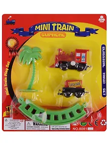 Поезд заводной с рельсами на блистере