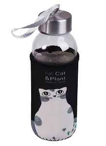 Бутылка в чехле Cat & Plant (стекло) (300мл)