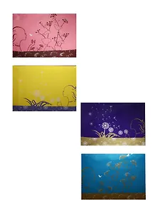 Папка на молнии А4 "Flowers", ткань, ассорти, Black Ant