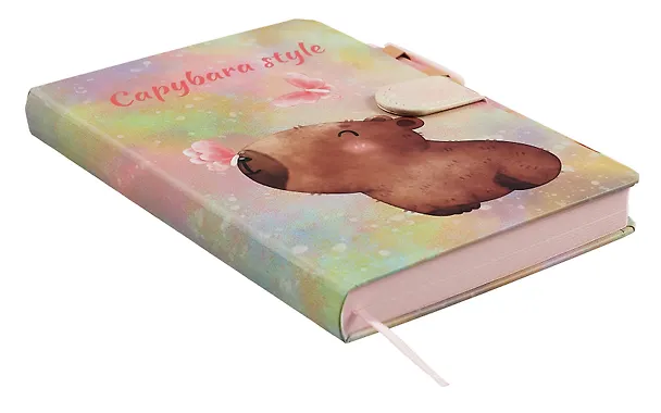 Набор канцелярский Yoi, "Капибара с цветочком", книга для записей и ручка шариковая 2994105 — 8