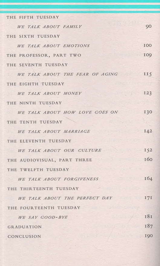 Книга Tuesdays with Morrie (Mitch Albom) — 3