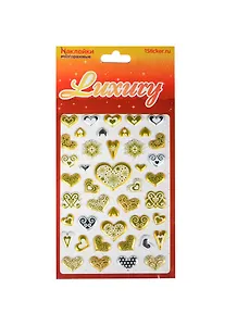 Наклейка декоративная зефирная 2 Сердца 1 (100х200) (Наклей-ка) (упаковка)