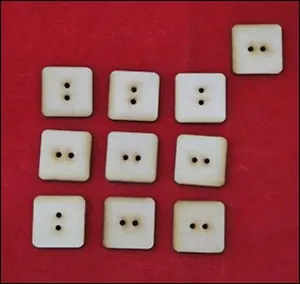 Пуговицы квадратные для творчества (13625) (25мм) (10шт) (упаковка)