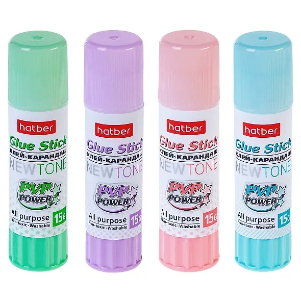 Клей-карандаш 15г "NEWtone Pastel", Hatber 3172997 — 1