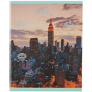 Тетрадь в клетку Listoff, "Небоскребы", 96 листов, в ассортименте 259606