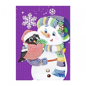 Алмазная мозаика Открытка 13х18см Счастья в Новом Году! (Арт. М-9348)