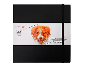 Скетчбук 195*195 32л "ART PREMIERE" черный, 200г/м2, бумага "бристоль", кожзам, резинка 3129562