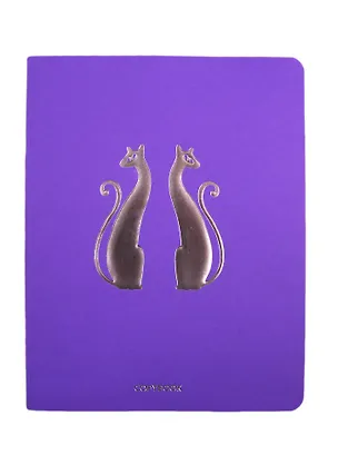 Тетрадь в клетку Unnika, "Total Lilac. Изящные кошки", 48 листов, в ассортименте 254923