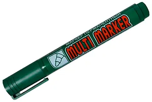 Маркер перманентный Crown, Multi Marker, зеленый 1-2 мм