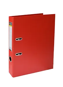 Папка архивная 55мм А4 красная,PVC,прозр.карман,металл.уголки, inФОРМАТ
