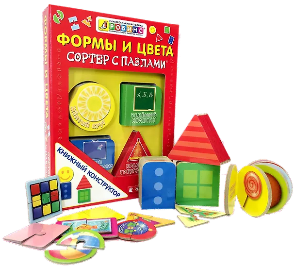Книга Сортер с пазлами формы и цвета () — 2