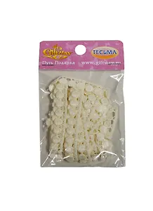 Декор тесьма-гипюр Ожерелье (00009484) (2м20см) (кремовый) (упаковка)