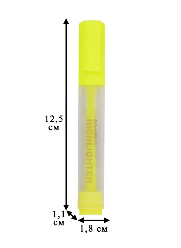 Текстовыделитель желтый 4 мм, GoodMark 238511 — 3