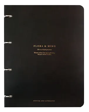 Тетрадь на кольцах в клетку Be Smart, Flora, А4, 120 листов, черная 3031986