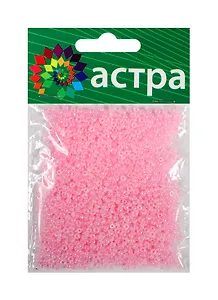 01 Бисер Астра (145 св. розовый/жемчужный) (675288) (11/0) (20гр.) (стекло) (упаковка)