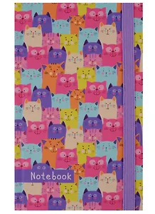 Записная книжка А6 80 листов "Цветные котики"