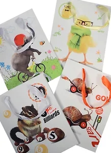 Пакет подарочный бумажный А5 23*18*10 "Из жизни животных", дет., мат. ламинат, Kairui