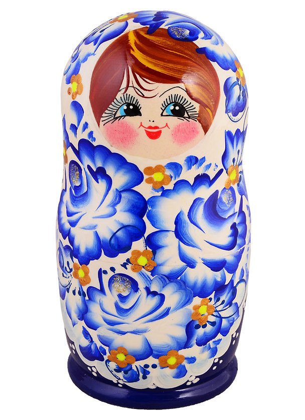 Матрешка 5 в 1 большая (Гжель, Эскиз 15) (М05160415) 2733110 — 1