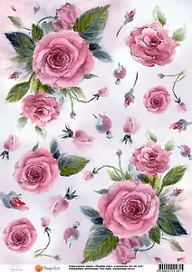 Декупажная карта Розовые сны (А4)