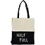 Сумка-шоппер Half full (бежевая/черная,) текстиль 40см.*32см. — 2856906 — 1